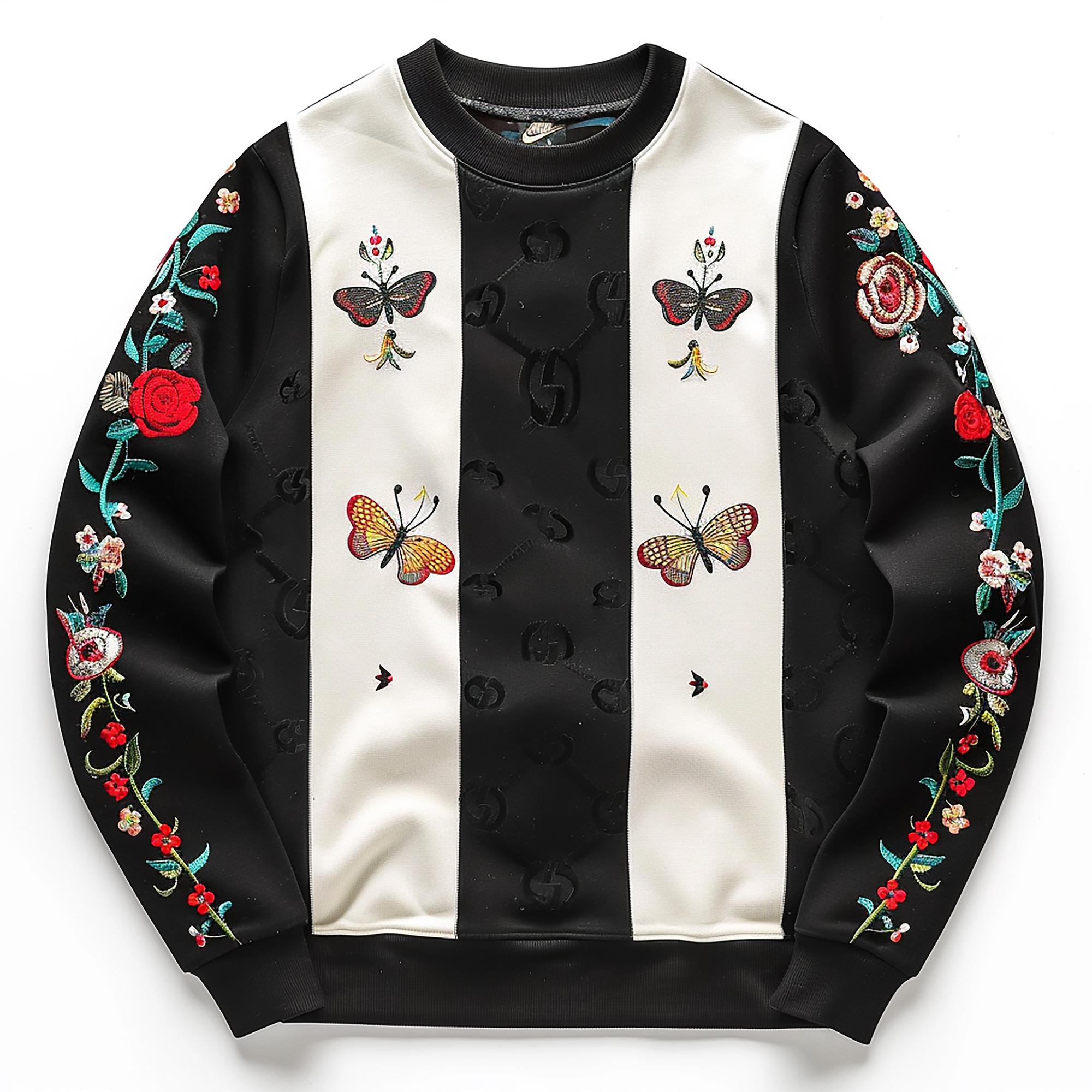 Embroidered crest on canvas jacket